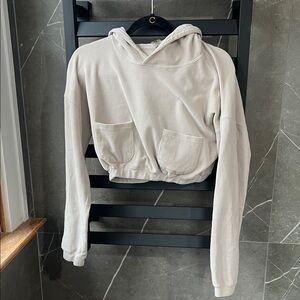 Women's Cream Hoodie Top